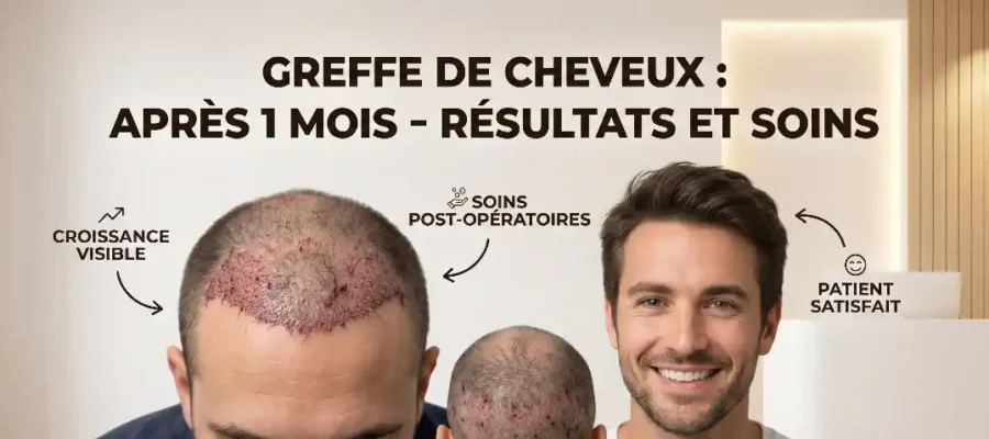 Greffe de cheveux après 1 mois