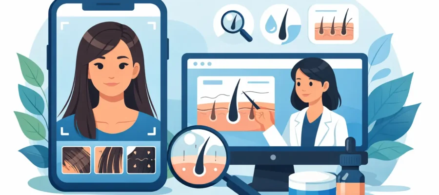 Diagnostic capillaire gratuit par photo