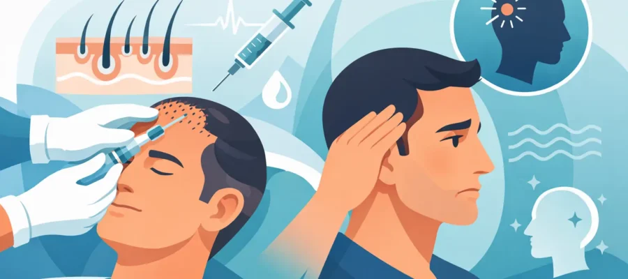 Greffe capillaire et anesthésie locale: douleur ?