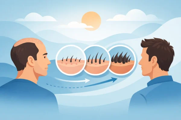 Quand repoussent les cheveux après greffe ?