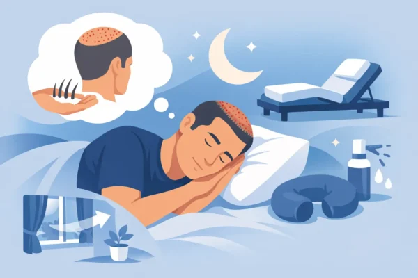 Comment dormir après greffe cheveux ?