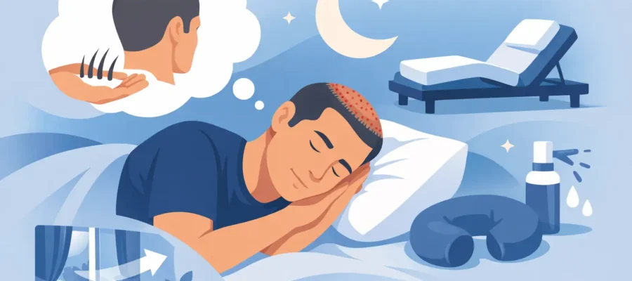 Comment dormir après greffe cheveux ?