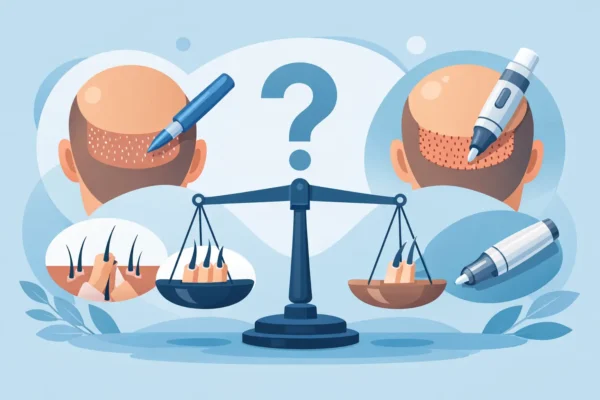 Comparatif FUE saphir DHI: quoi choisir ?