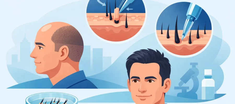 Guide greffe cheveux FUE saphir