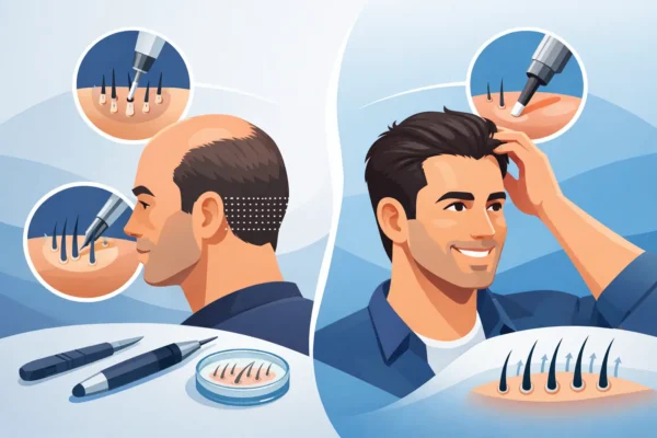 Meilleure technique greffe cheveux homme