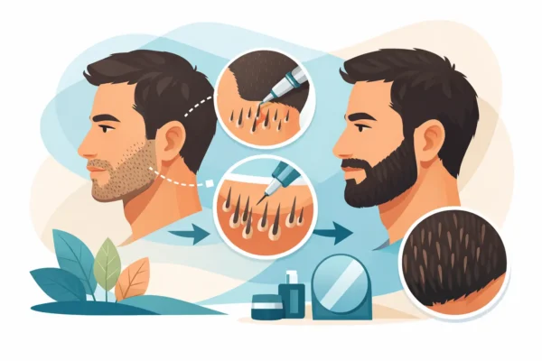 Guide greffe barbe résultats naturels