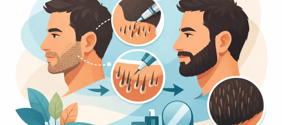 Guide greffe barbe résultats naturels