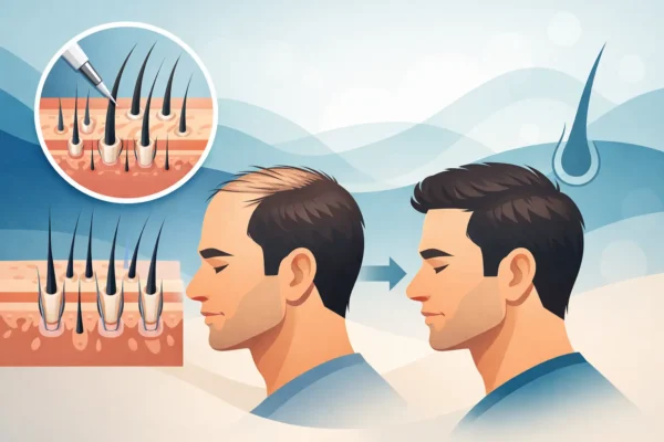 Densité de greffons et résultat naturel cheveux