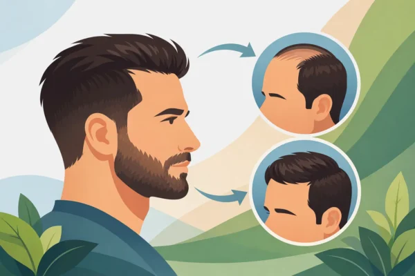 Ligne frontale masculine à conception naturelle