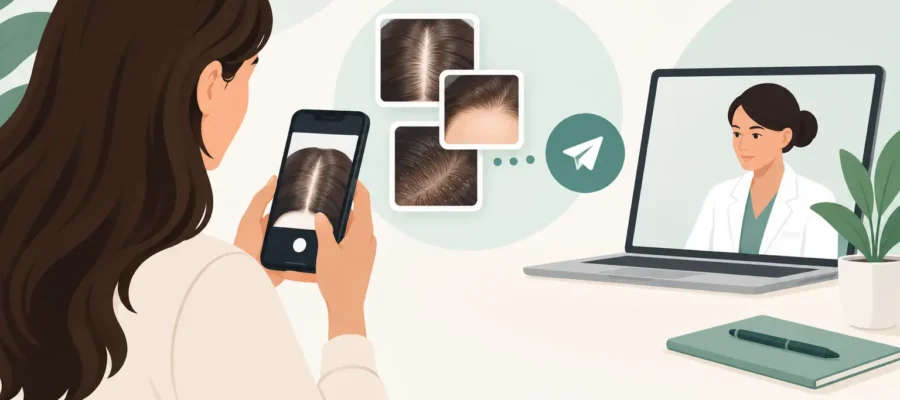 Comment envoyer des photos pour un diagnostic capillaire