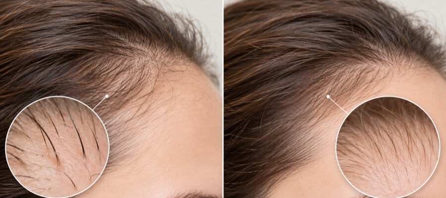 Cheveux miniaturisés ou baby hair différence sur la ligne frontale